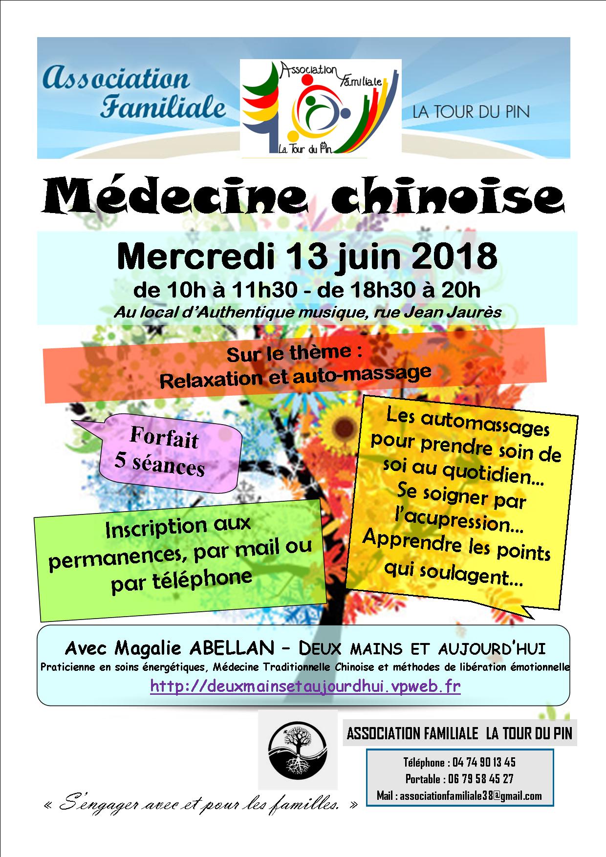 Affiche medecine chinoise seance 14